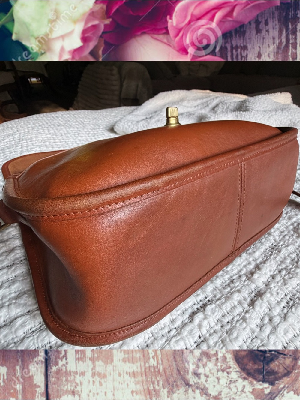 VINTAGE COACH BRITISH TAN CROSSBODY CLASSIC CITY BAG 9790 - Picture 13 of 17